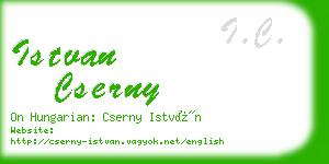 istvan cserny business card